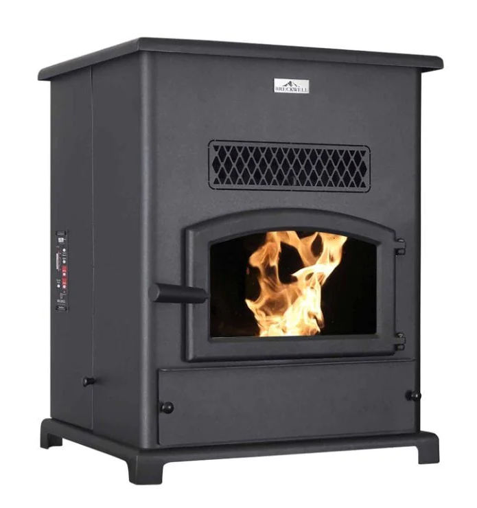 Breckwell Hearth BIG E 23" Pellet Stove with Black Door and Ashpan SP1000E