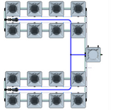 Alien Hydroponics RDWC 16 Pot 4 Row Kit