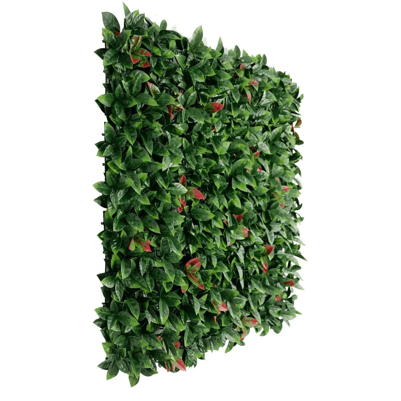 Designer Plants USA Artificial Photinia Hedge Panel 40 x 40 Commercial Grade UV Resistant