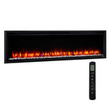 SimpliFire Allusion Platinum 60-Inch Wall Mount/Recessed Linear Electric Fireplace