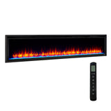 SimpliFire Allusion Platinum 72-Inch Wall Mount/Recessed Linear Electric Fireplace
