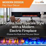SimpliFire Allusion Platinum 72-Inch Wall Mount/Recessed Linear Electric Fireplace