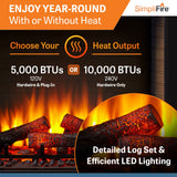 SimpliFire 30-Inch Built-In Electric Fireplace
