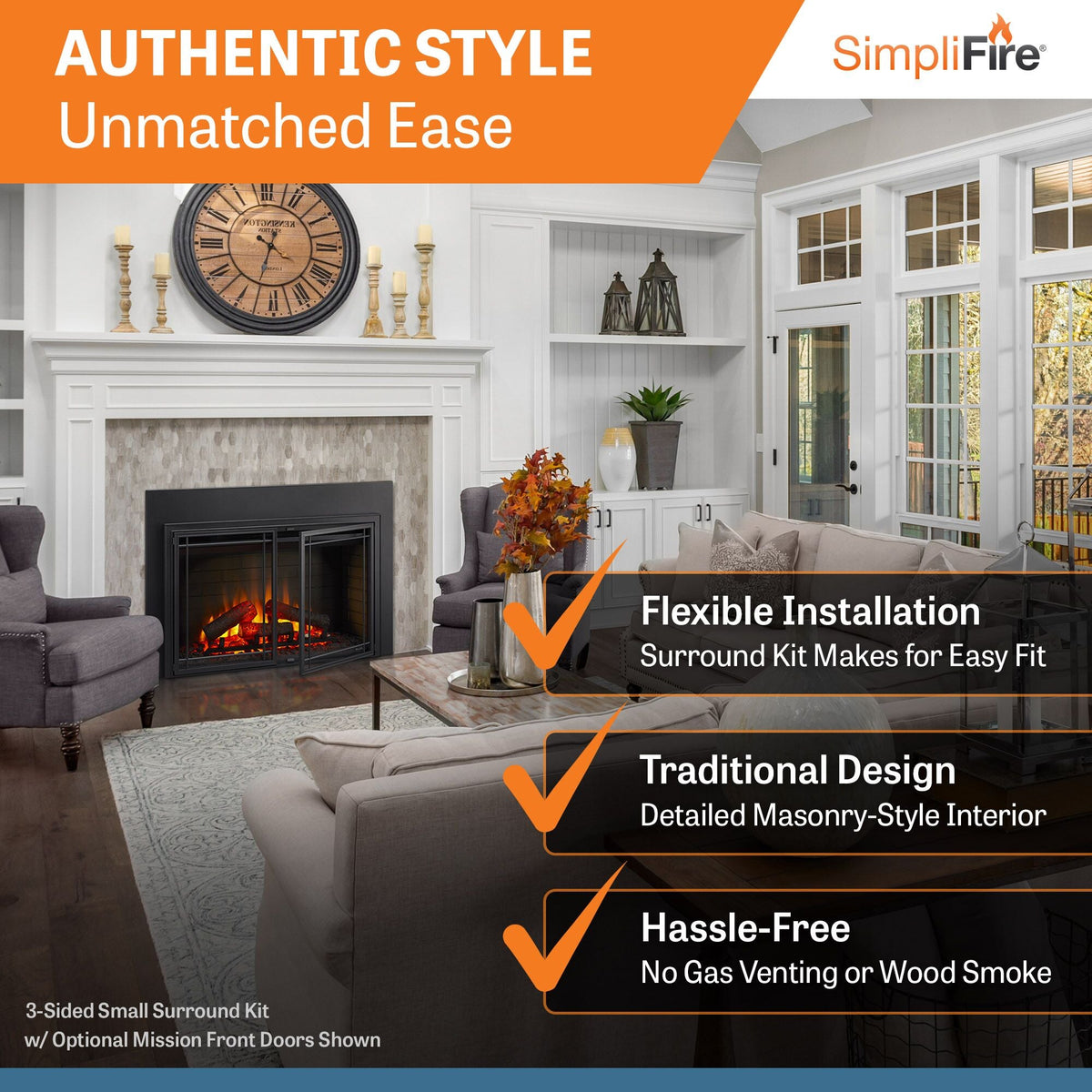 SimpliFire 25-Inch Traditional Electric Fireplace Insert