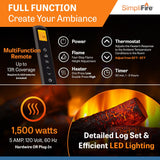 SimpliFire 25-Inch Traditional Electric Fireplace Insert