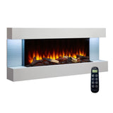 SimpliFire Format 50-Inch Floating Mantel Wall Mount Linear Electric Fireplace