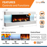 SimpliFire Format 60-Inch Floating Mantel Wall Mount Linear Electric Fireplace