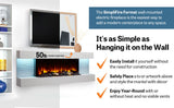 SimpliFire Format 50-Inch Floating Mantel Wall Mount Linear Electric Fireplace