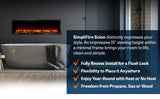 SimpliFire Scion 55-Inch Built-In Linear Electric Fireplace