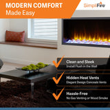 SimpliFire Scion 43-Inch Built-In Linear Electric Fireplace