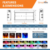 SimpliFire Scion 43-Inch Built-In Linear Electric Fireplace