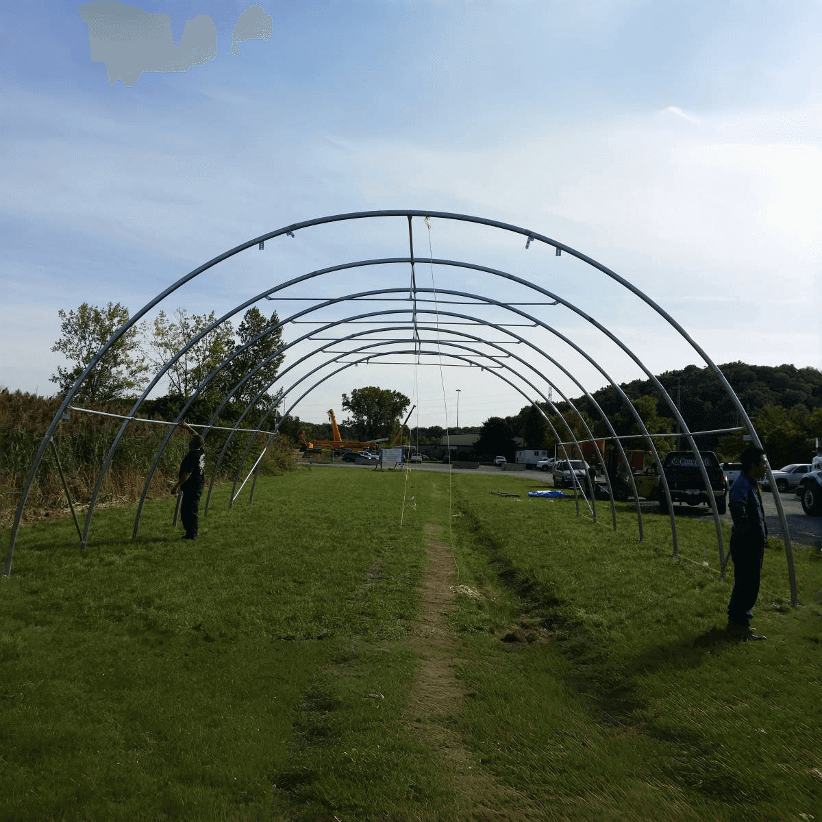 Chery Industrial Single Truss Arch Storage Shelter W30'xL40'xH15'