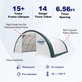 Chery Industrial Gold Mountain 30’ x 85’ x 15’ Single Truss Arch Storage Shelter