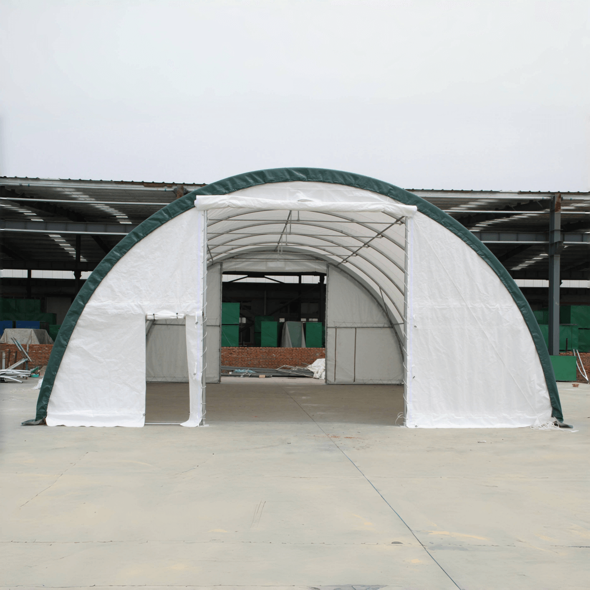 Chery Industrial Gold Mountain 30’ x 85’ x 15’ Single Truss Arch Storage Shelter