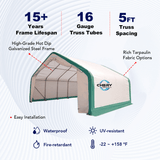 Chery Industrial Single Truss Storage Shelter W20'xL20'xH12'