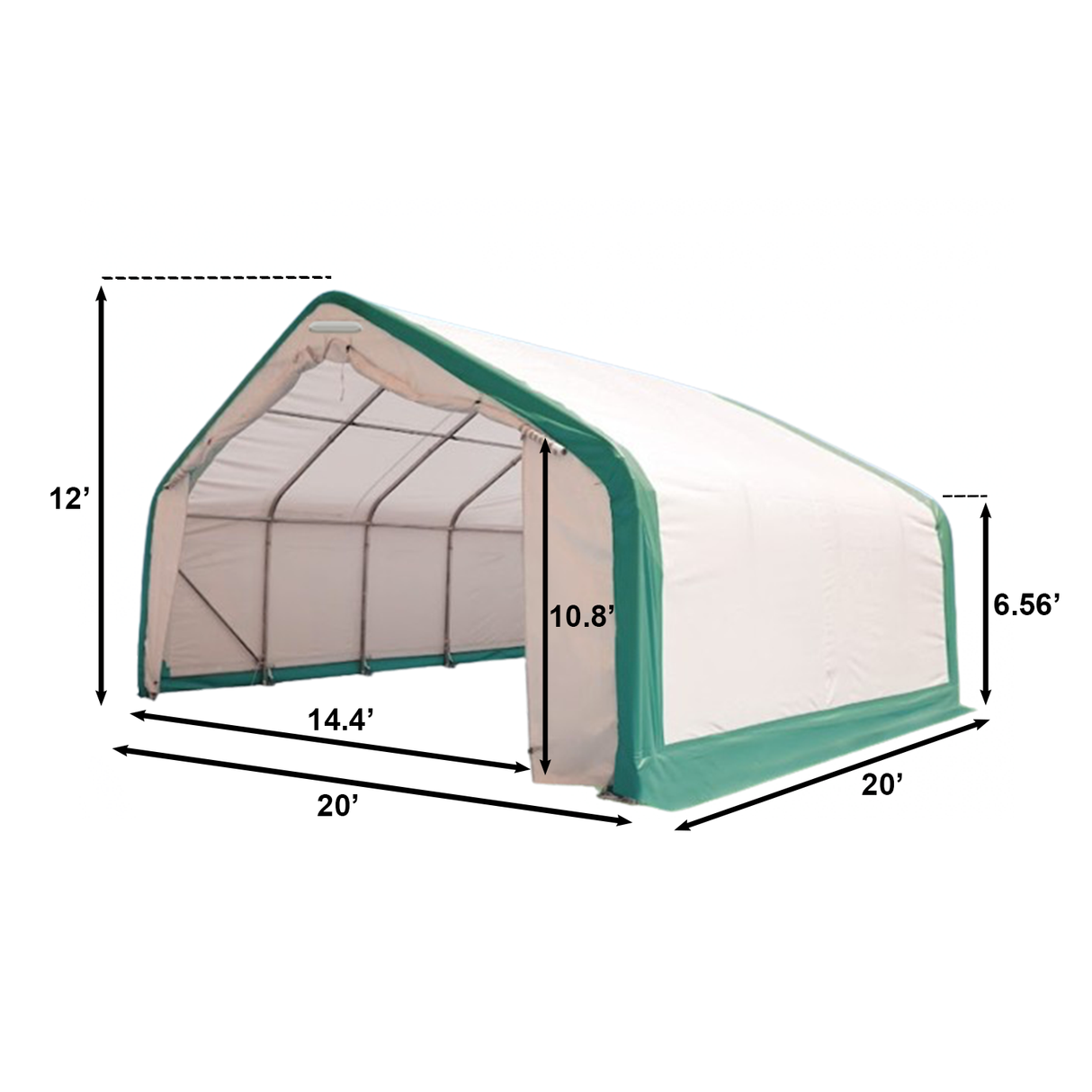 Chery Industrial Single Truss Storage Shelter W20'xL20'xH12'