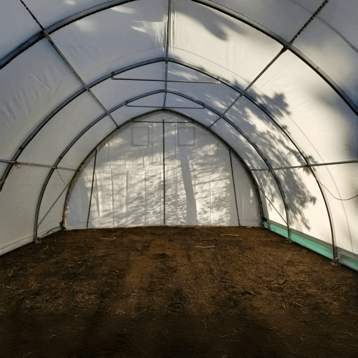 Chery Industrial Gold Mountain 20’ x 42’ x 12’ Single Truss Arch Storage Shelter – 840 sq ft Galvanized Steel Frame, 11 oz PE Canopy