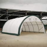 Chery Industrial Gold Mountain 20’ x 42’ x 12’ Single Truss Arch Storage Shelter – 840 sq ft Galvanized Steel Frame, 11 oz PE Canopy