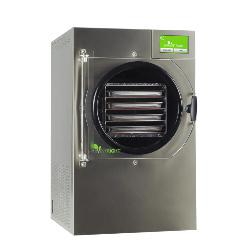 Harvest Right Small Home Pro Freeze Dryer with Oil Free Vacuum Pump, 4 Trays and Mylar Starter Kit in Stainless Steel