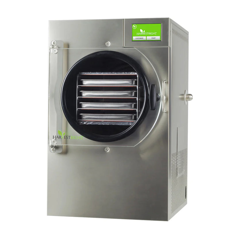Harvest Right Small Home Pro Freeze Dryer with Oil Free Vacuum Pump, 4 Trays and Mylar Starter Kit in Stainless Steel