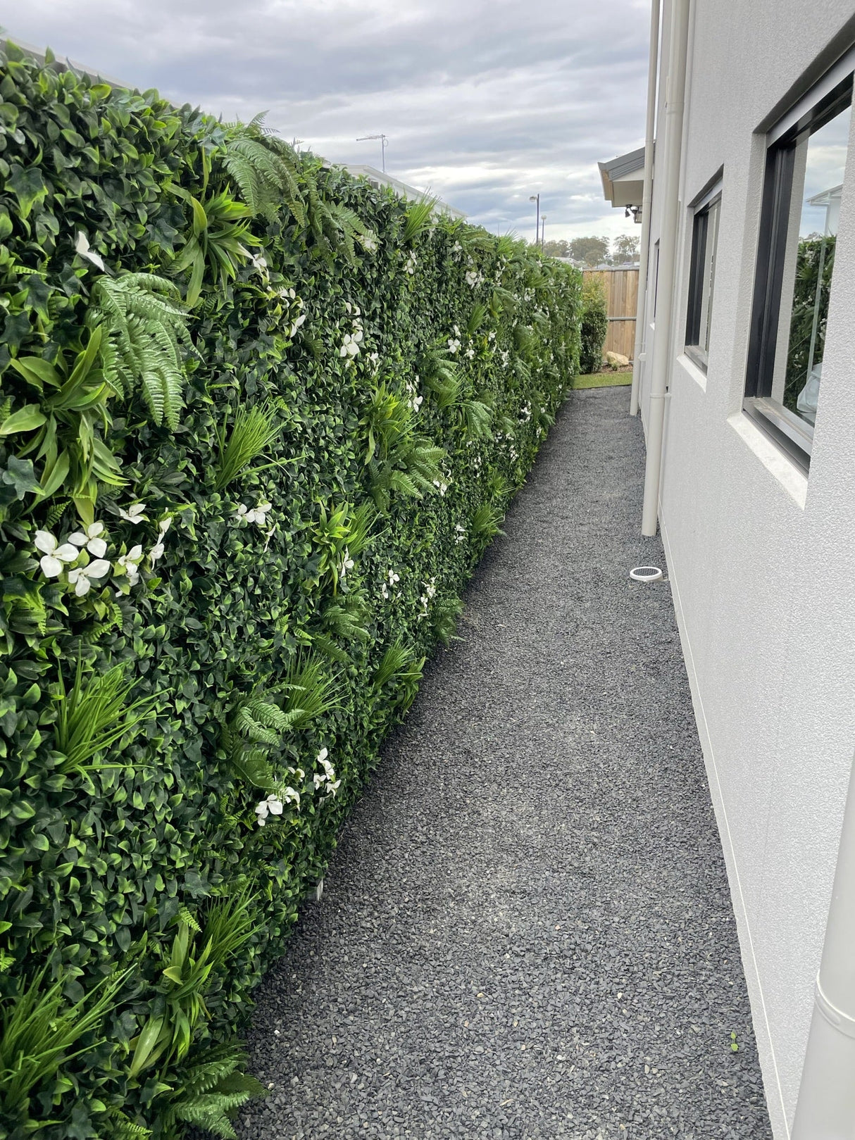 Designer Plants USA Luxury Snowy White Artificial Vertical Garden 40 x 40 Commercial Grade