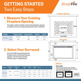 SimpliFire 36-Inch Inception Traditional Electric Fireplace