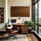 The Michigan State - Metal Wall Art - Landscape Umber