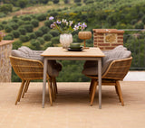 Core Outdoor Dining Table Teak Aluminium 274x90