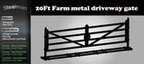Chery Industrial 20ft Farm Metal Driveway Gate with Diagonal Tubes
