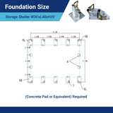Chery Industrial Gold Mountain Double Truss Arch Storage Shelter 30′ W × 40′ L × 20′ H