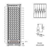 KingsBottle Ultimate Wine & Beverage Upright Refrigerator Combo with Low-E Glass Door