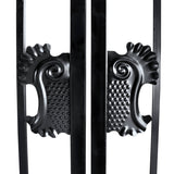 Chery Industrial 14x8 ft Steel Dual Swing Driveway Gate with Horse Pattern