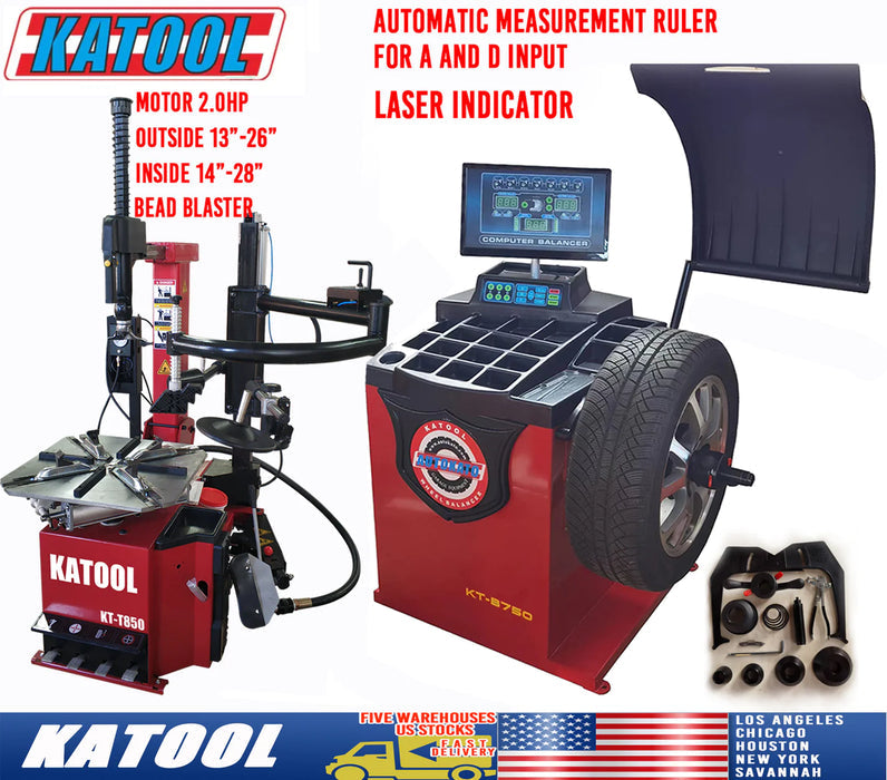 Katool Combo 9: Tire Changer KT-T850 & Wheel Balancer KT-B750
