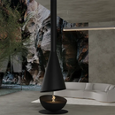 HearthArtSinn Shine 7 Luxury Hemispherical Hanging Fireplace