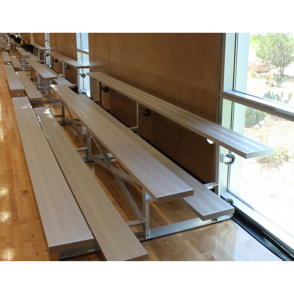 Gared Spectator Tip-N-Roll Bleacher – 2-Row 21′ Long Portable Seating SKU TRB0221