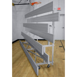 Gared Spectator Tip-N-Roll Low-Rise Bleacher 21′ 4-Row Single Foot Plank Portable Seating TRB0421LR