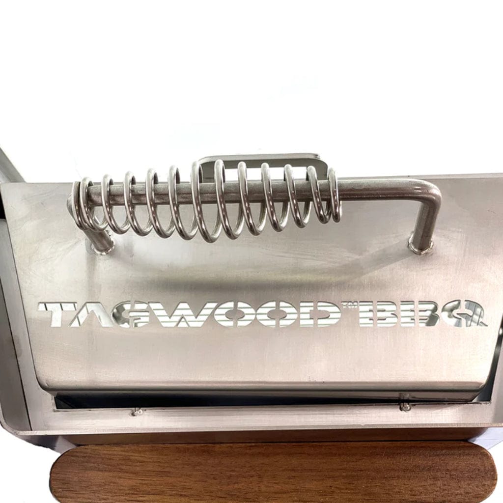 Tagwood BBQ 15" Stainless Steel Table Top Warming Brazier w/ Acacia Wood Legs BBQ07SS