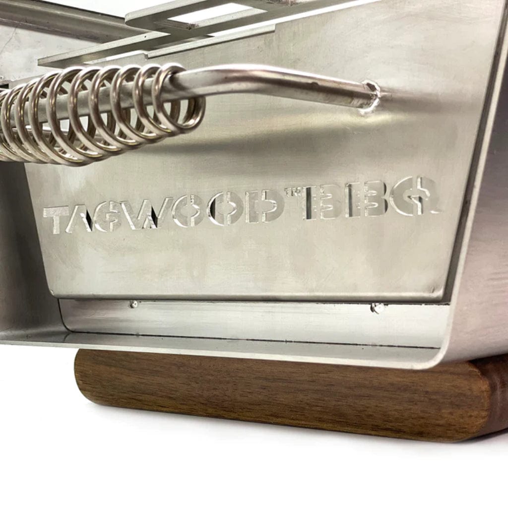 Tagwood BBQ 15" Stainless Steel Table Top Warming Brazier w/ Acacia Wood Legs BBQ07SS