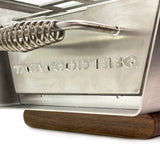 Tagwood BBQ 15" Stainless Steel Table Top Warming Brazier w/ Acacia Wood Legs BBQ07SS