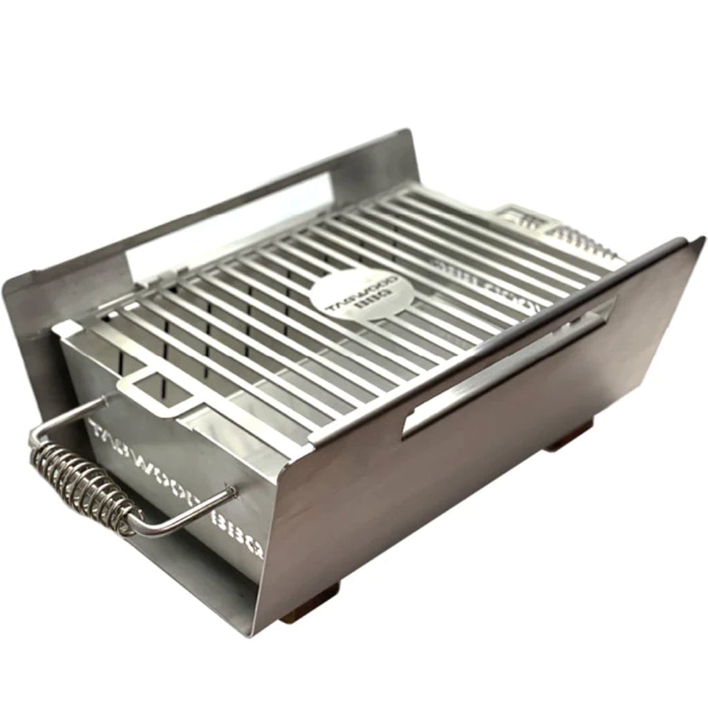 Tagwood BBQ 15" Stainless Steel Table Top Warming Brazier w/ Acacia Wood Legs BBQ07SS