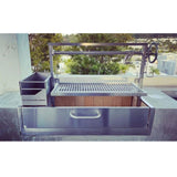 Tagwood BBQ 48" All Stainless Steel Santa Maria Argentine Built-In Wood Fire & Charcoal Grill BBQ05SS