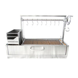 Tagwood BBQ 48" All Stainless Steel Santa Maria Argentine Built-In Wood Fire & Charcoal Grill BBQ05SS