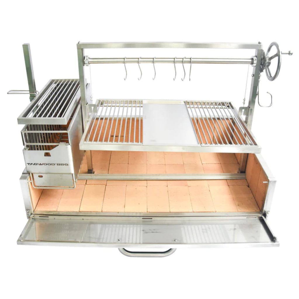 Tagwood BBQ 48" All Stainless Steel XL Argentine Built-In Wood Fire & Charcoal Grill BBQ25SS