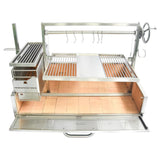 Tagwood BBQ 48" All Stainless Steel XL Argentine Built-In Wood Fire & Charcoal Grill BBQ25SS