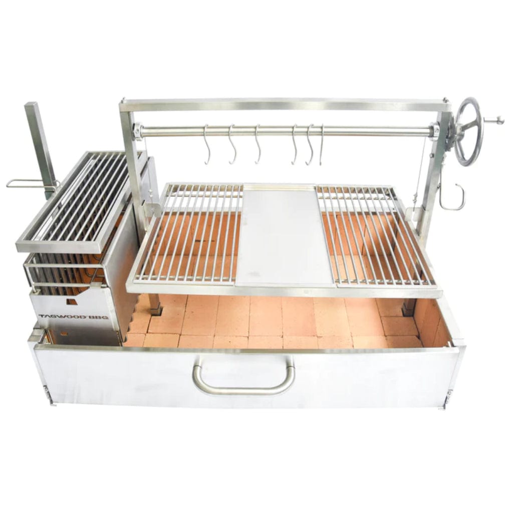 Tagwood BBQ 48" All Stainless Steel XL Argentine Built-In Wood Fire & Charcoal Grill BBQ25SS