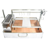 Tagwood BBQ 48" All Stainless Steel XL Argentine Built-In Wood Fire & Charcoal Grill BBQ25SS