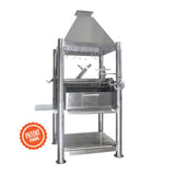 Tagwood BBQ The Beast 61" All Stainless Steel Argentine Wood Fire & Charcoal Grill w/ Asador BBQ02SS