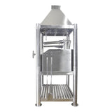 Tagwood BBQ The Beast 61" All Stainless Steel Argentine Wood Fire & Charcoal Grill w/ Asador BBQ02SS