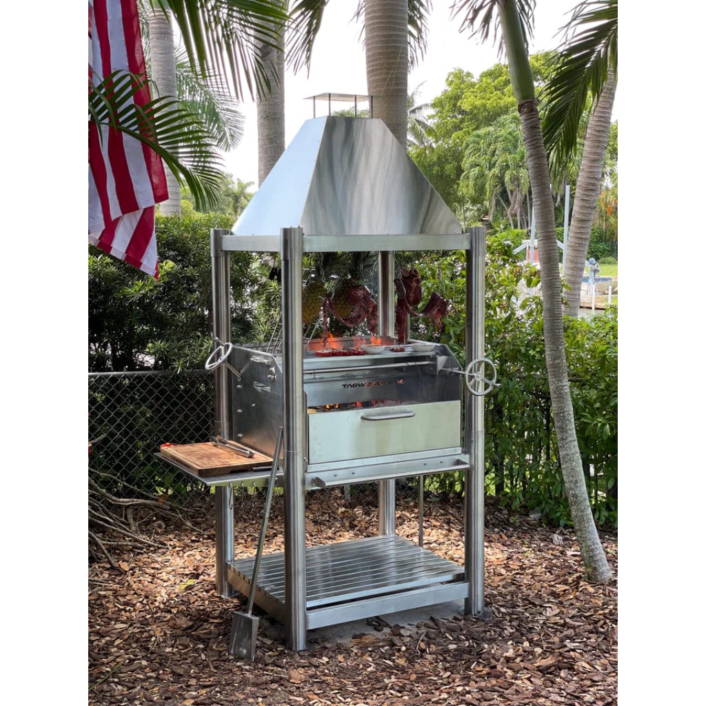 Tagwood BBQ The Beast 61" All Stainless Steel Argentine Wood Fire & Charcoal Grill w/ Asador BBQ02SS