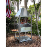 Tagwood BBQ The Beast 61" All Stainless Steel Argentine Wood Fire & Charcoal Grill w/ Asador BBQ02SS
